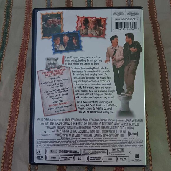 Harold & Kumar Go To White Castle - John Cho - Kal Penn - 2004 DVD - NR Version - Picture 3 of 3